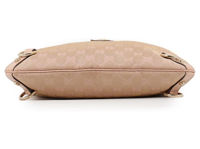 Borsa a tracolla Gucci in tela GG rosa beige - vista 3
