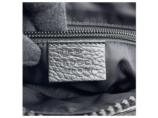 Borsa a tracolla in nylon nero Gucci - vista 14
