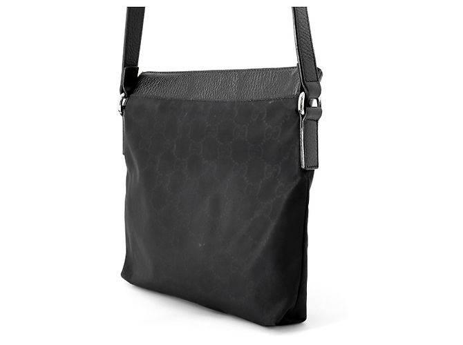 Borsa a tracolla in nylon nero Gucci - vista 2