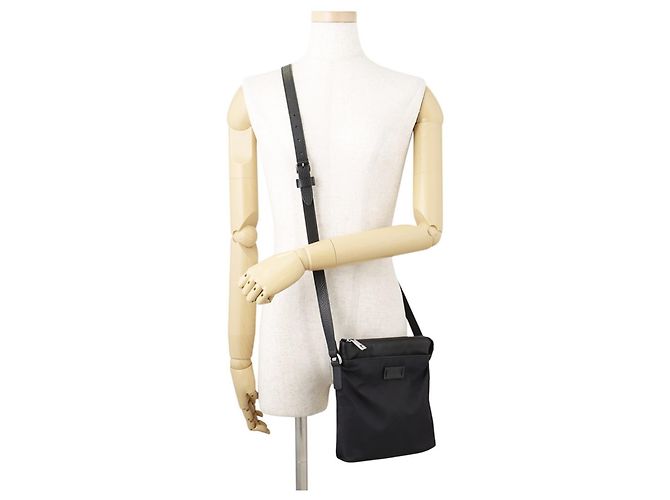 Borsa a tracolla in nylon nero Gucci - vista 4