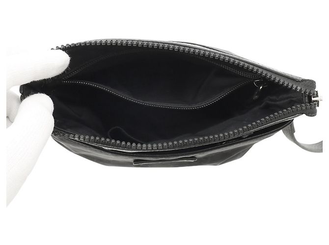 Borsa a tracolla in nylon nero Gucci - vista 5