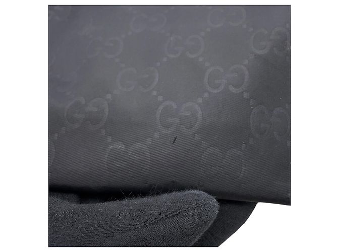 Borsa a tracolla in nylon nero Gucci - vista 7
