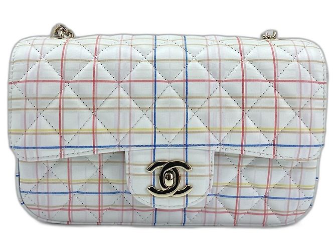 Timeless Borsa a tracolla Chanel Mini Flap 20 bianca Bianco - vista 2
