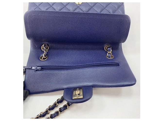 Borsa a tracolla Chanel Matelassé Navy Double Flap Blu navy - vista 10