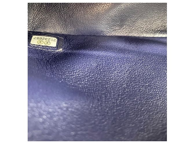 Borsa a tracolla Chanel Matelassé Navy Double Flap Blu navy - vista 14