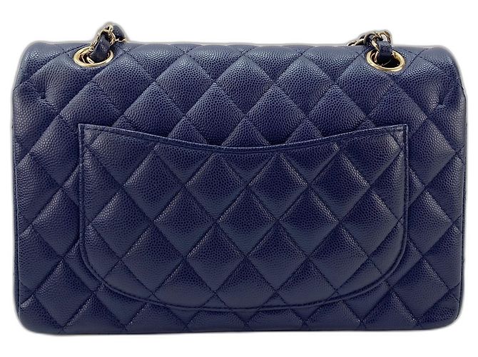 Borsa a tracolla Chanel Matelassé Navy Double Flap Blu navy - vista 2