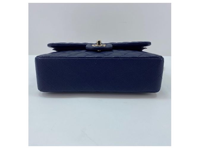 Borsa a tracolla Chanel Matelassé Navy Double Flap Blu navy - vista 5