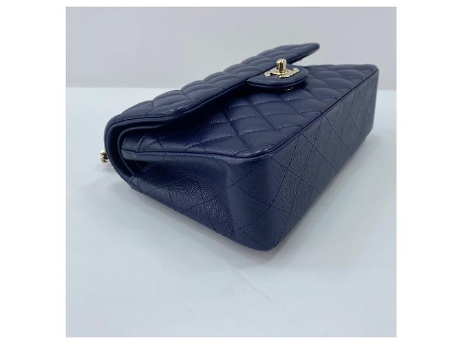 Borsa a tracolla Chanel Matelassé Navy Double Flap Blu navy - vista 6