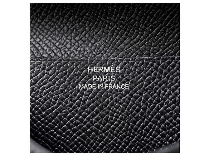 Cartera compacta de dos pliegues Hermès Bearn Negro - vista 9