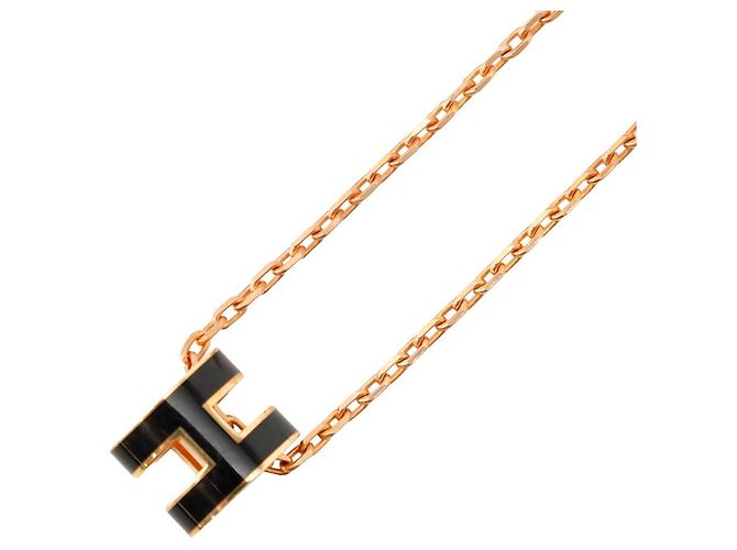 Hermès Collar Hermes Mini Pop H Negro Rosa - vista 3