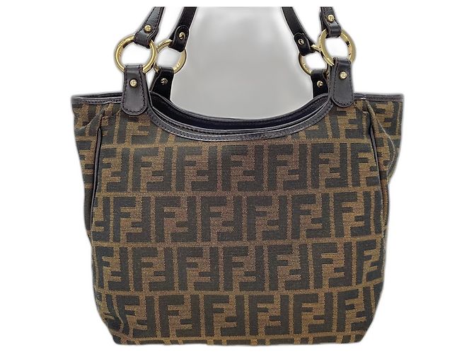 Fendi Zucca Tote Bag Canvas Braun - Ansicht 2