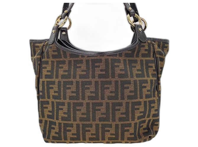 Fendi Zucca Tote Bag Canvas Braun - Ansicht 3