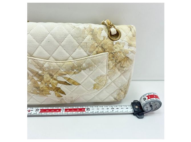 Borsa a Spalla Chanel Matelassé 25 Double Flap Bianco - vista 5