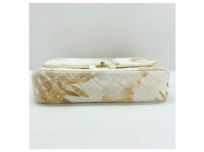 Borsa a Spalla Chanel Matelassé 25 Double Flap Bianco - vista 6