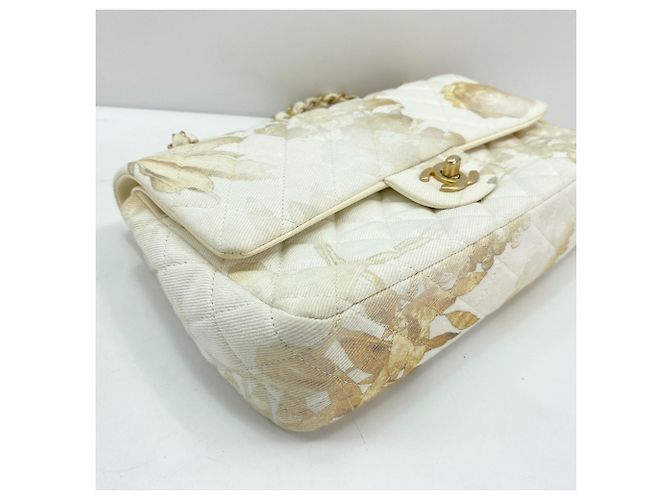 Borsa a Spalla Chanel Matelassé 25 Double Flap Bianco - vista 7
