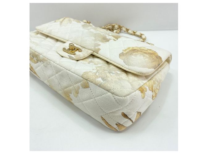 Borsa a Spalla Chanel Matelassé 25 Double Flap Bianco - vista 8
