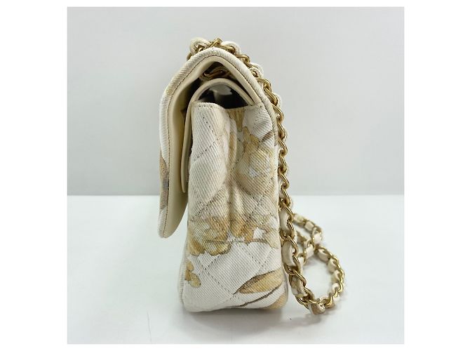 Borsa a Spalla Chanel Matelassé 25 Double Flap Bianco - vista 9