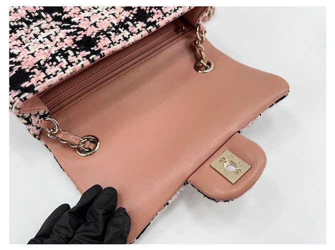 Timeless Borsa a Spalla Chanel Mini Matelassé Rosa - vista 12