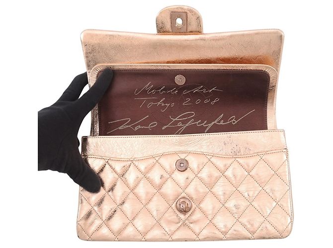 Borsa a Spalla con Catena Chanel Matelassé 25 Rosa D'oro - vista 6