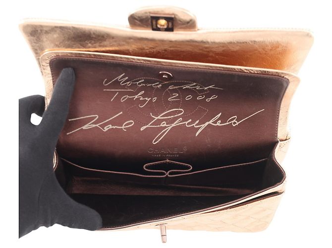 Borsa a Spalla con Catena Chanel Matelassé 25 Rosa D'oro - vista 7
