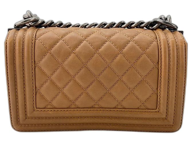 Borsa a tracolla Chanel Boy marrone - vista 2