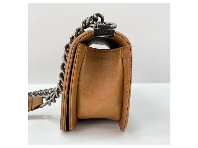 Borsa a tracolla Chanel Boy marrone - vista 4