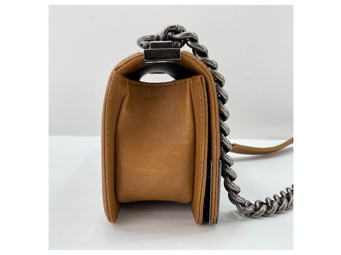 Borsa a tracolla Chanel Boy marrone - vista 5