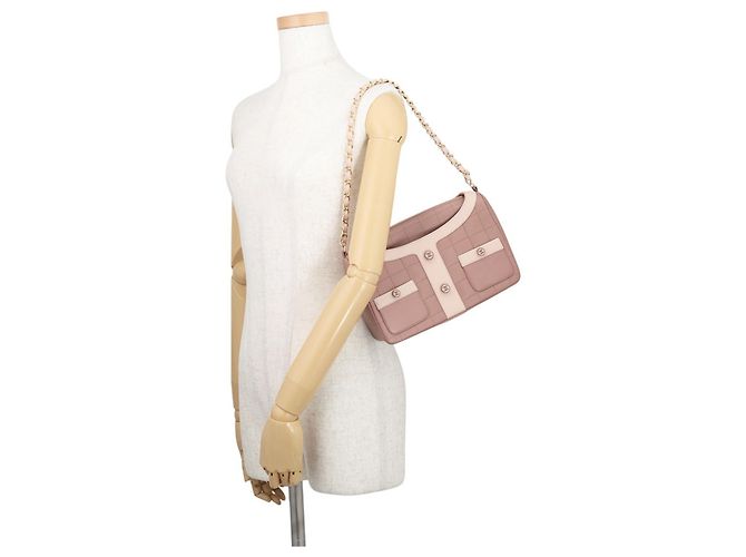 Borsa a Spalla con Catena Chanel Pink Rosa - vista 4