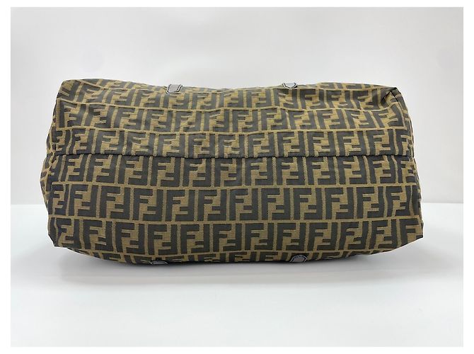 Borsa a tracolla Fendi in tela marrone - vista 6