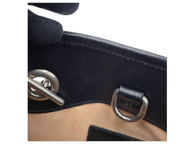 Gucci GG Marmont Chain Tote Leder Tasche Schwarz - Ansicht 11