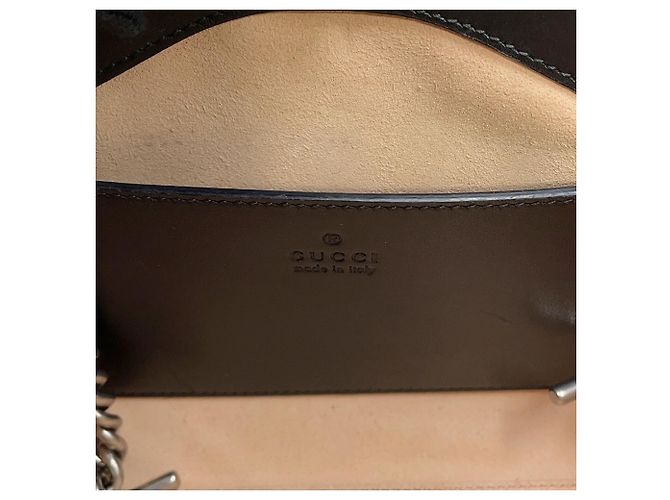 Gucci GG Marmont Chain Tote Leder Tasche Schwarz - Ansicht 16