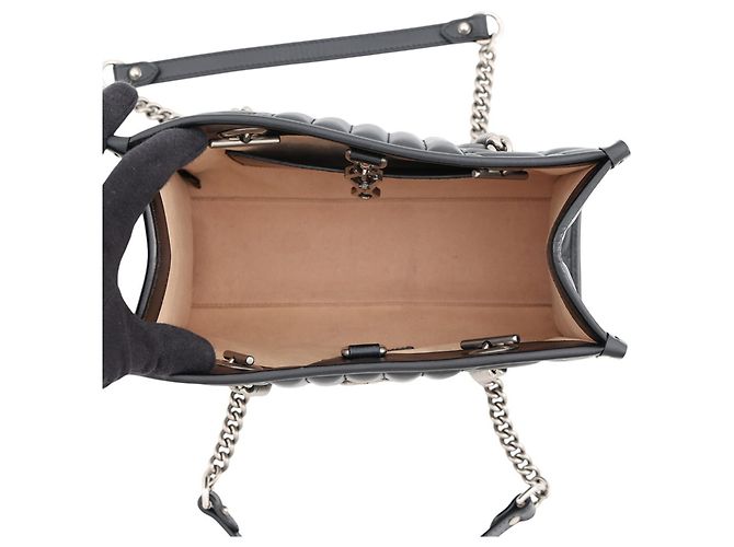 Gucci GG Marmont Chain Tote Leder Tasche Schwarz - Ansicht 5