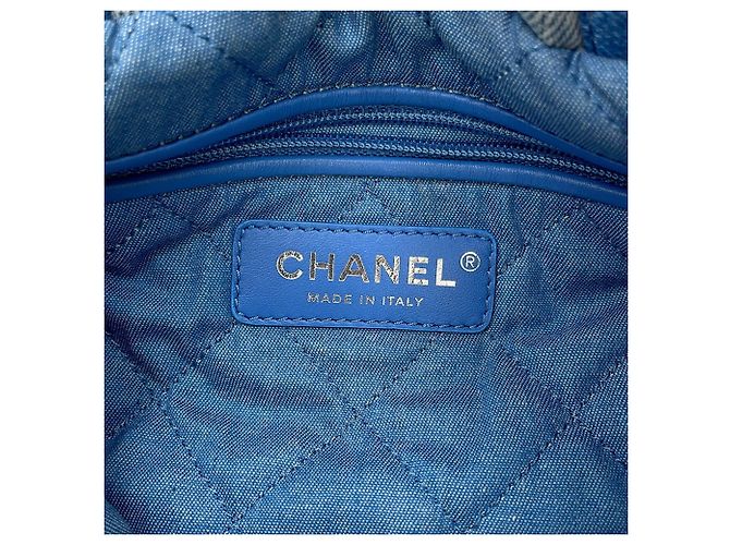 Chanel Small Denim Handtasche Blau - Ansicht 10
