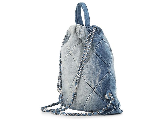 Chanel Small Denim Handtasche Blau - Ansicht 2