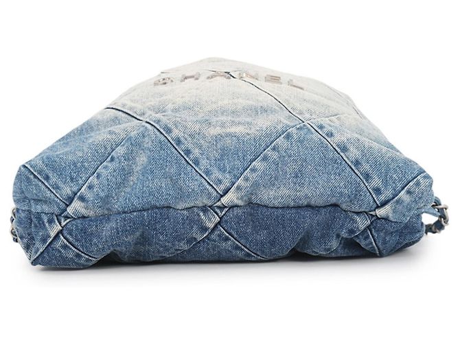 Chanel Small Denim Handtasche Blau - Ansicht 3