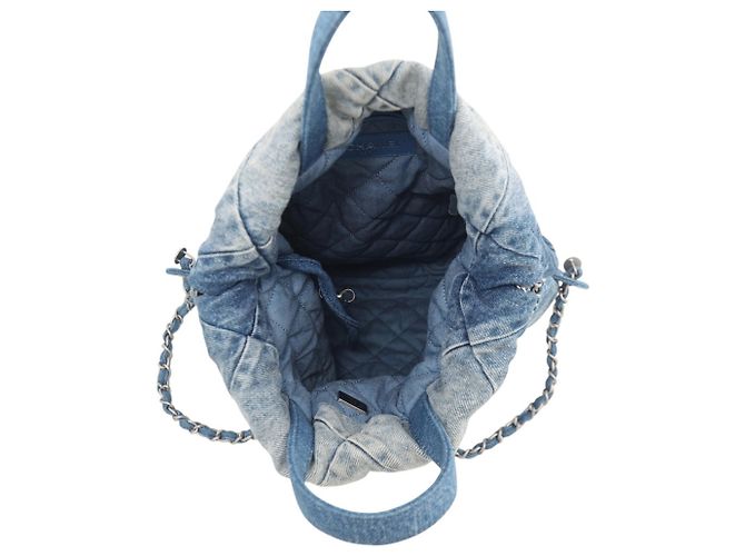 Chanel Small Denim Handtasche Blau - Ansicht 5