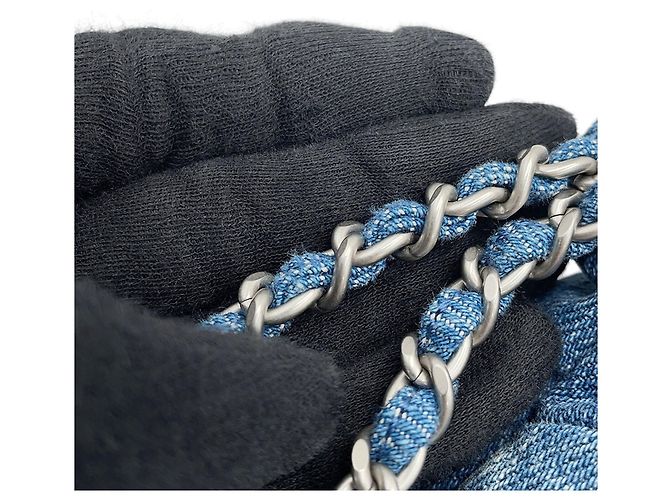 Chanel Small Denim Handtasche Blau - Ansicht 7