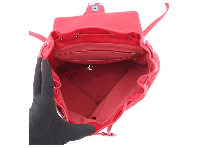 Zaino Chanel Matelassé Rosso - vista 5