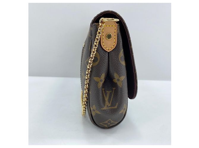 Borsa a Spalla Louis Vuitton Favorite MM Marrone - vista 5