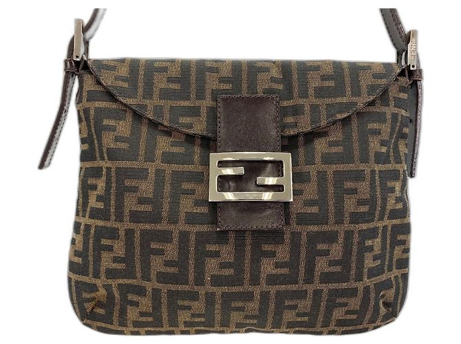Borsa a tracolla Fendi Mamma Bucket Marrone - vista 2