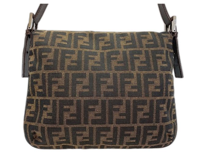 Borsa a tracolla Fendi Mamma Bucket Marrone - vista 3