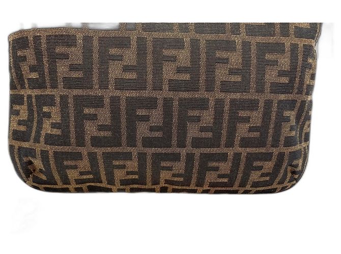 Borsa a tracolla Fendi Mamma Bucket Marrone - vista 4