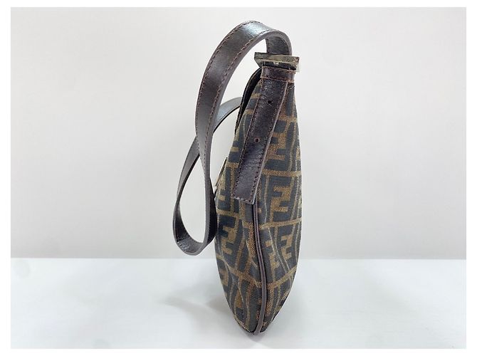 Borsa a tracolla Fendi Mamma Bucket Marrone - vista 5