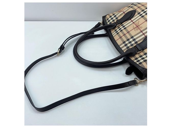 Borsa Tote 2-Way Burberry Nova Check Marrone - vista 10