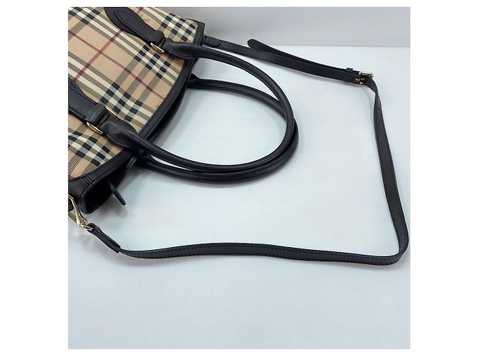 Borsa Tote 2-Way Burberry Nova Check Marrone - vista 11