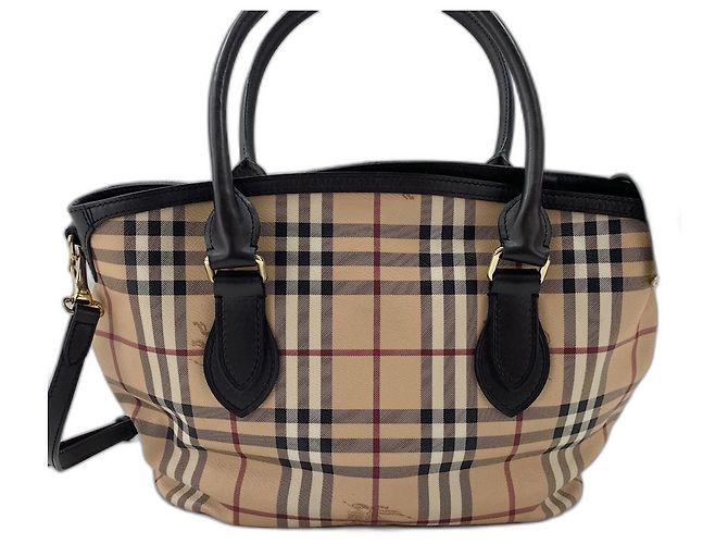 Borsa Tote 2-Way Burberry Nova Check Marrone - vista 3