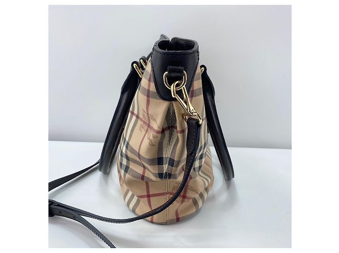 Borsa Tote 2-Way Burberry Nova Check Marrone - vista 5