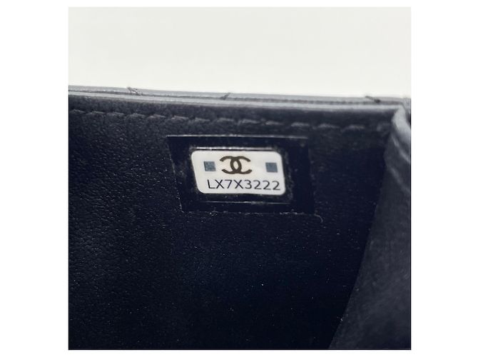 Borsa a tracolla Chanel Matelassé in pelle nera Nero - vista 10