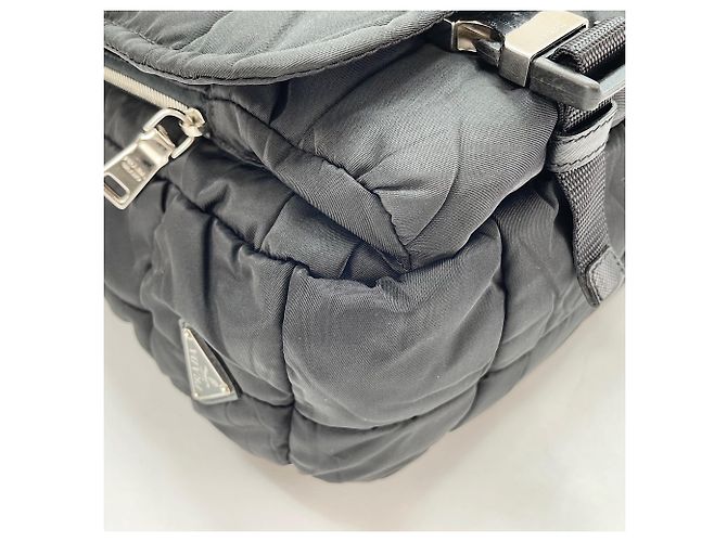 Prada PRADA Triangle Plate Schultertasche Schwarz - Ansicht 8