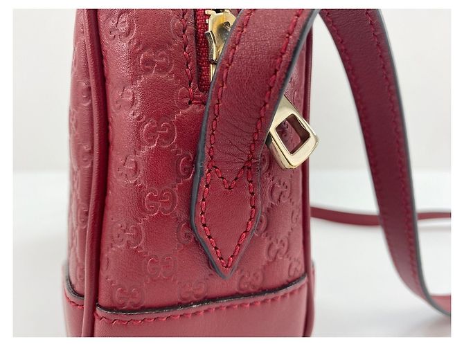 Borsa a tracolla in pelle rossa Gucci Rosso - vista 11